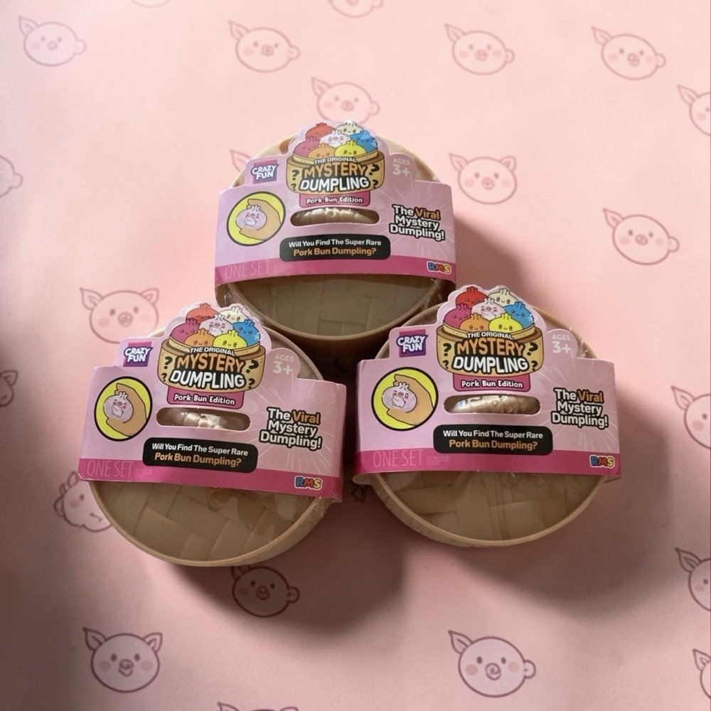 3 SEALED Crazy Fun RMS Pork Bun Squishy Bun Set